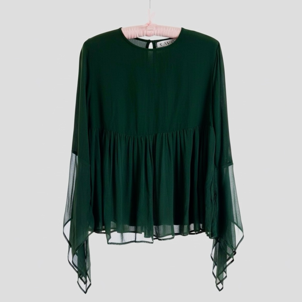 S/W/F Silk Babydoll Tunic Mini Dress Size M